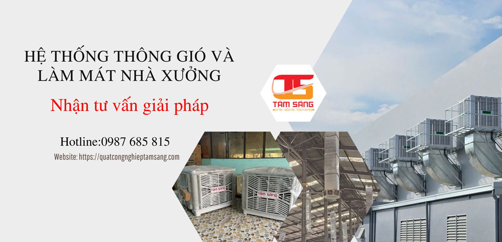 Banner hệ thống thông gió và làm mát nhà xưởng